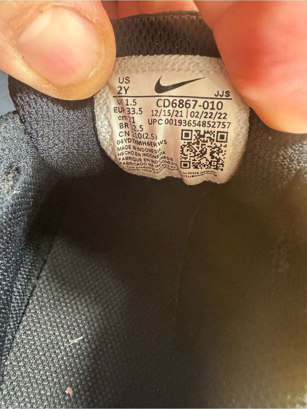 Nike Air Max 90 Kids' Shoes (Black/White) size 2Y - Picture 7 of 7